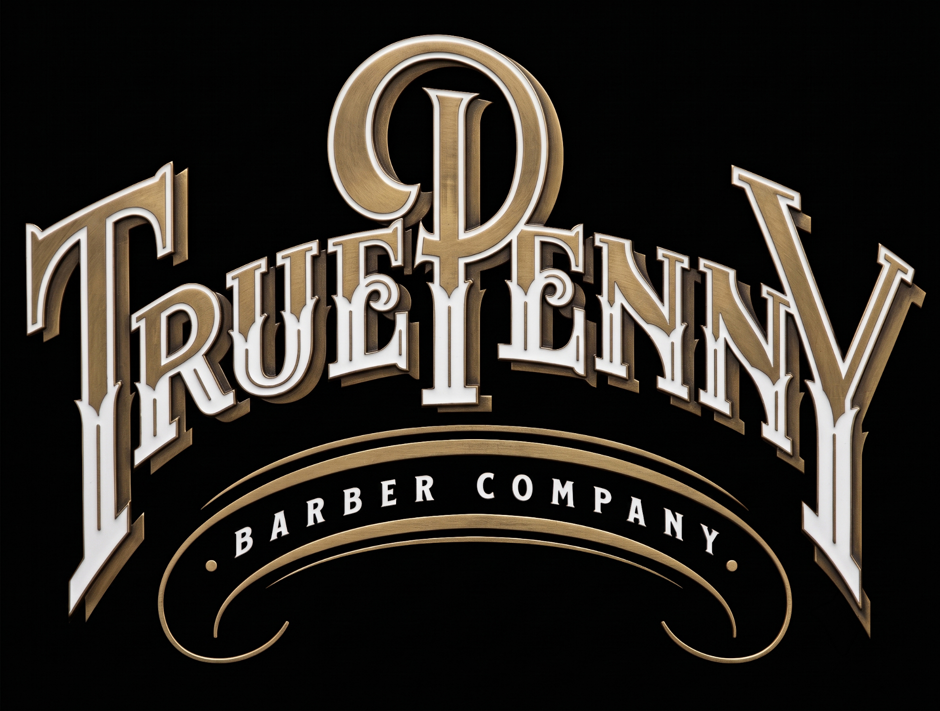 Truepenny Barber Company logo